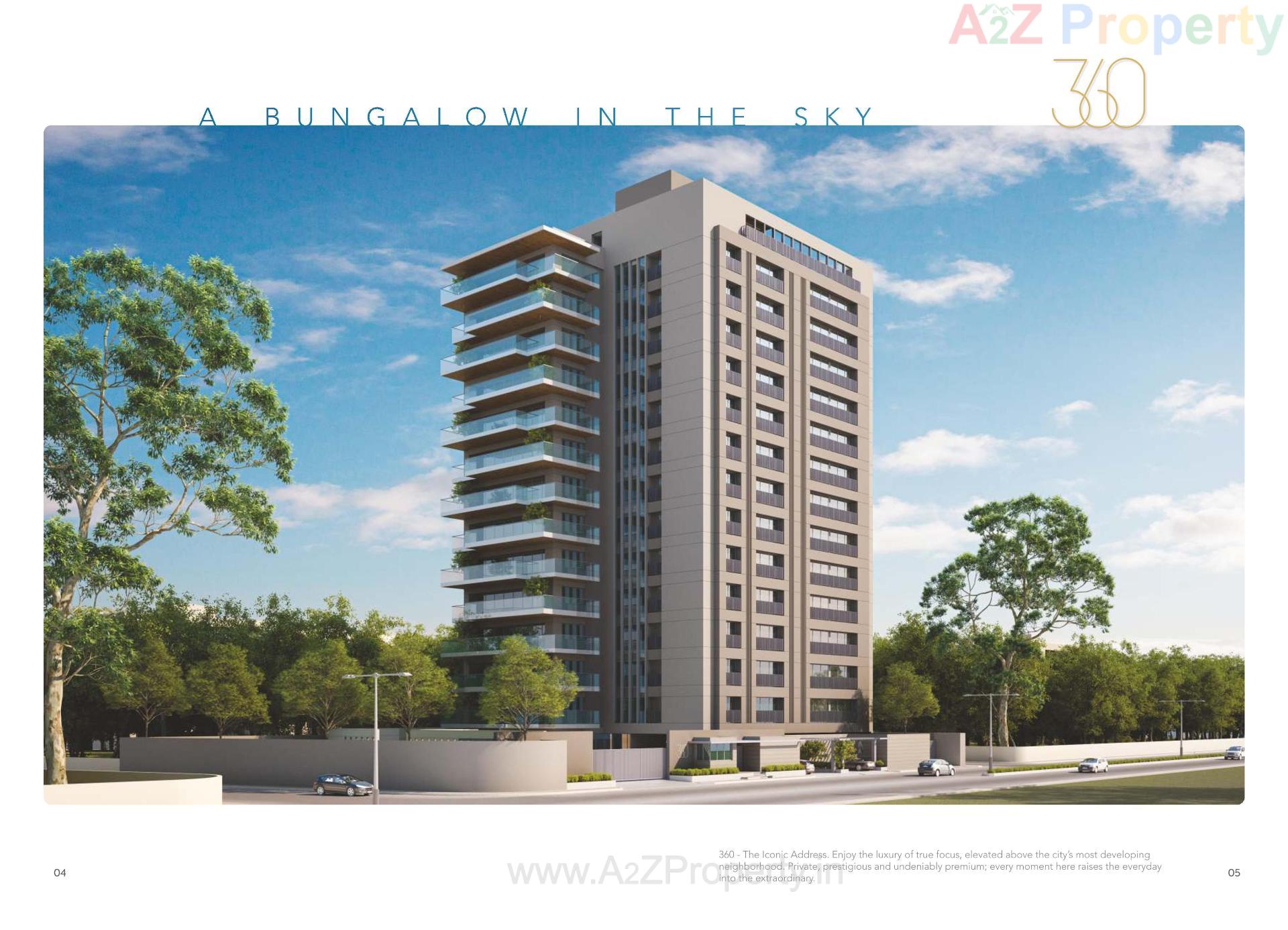 3D Elevation of real estate project Three60 located at Gotri, Vadodara, Gujarat