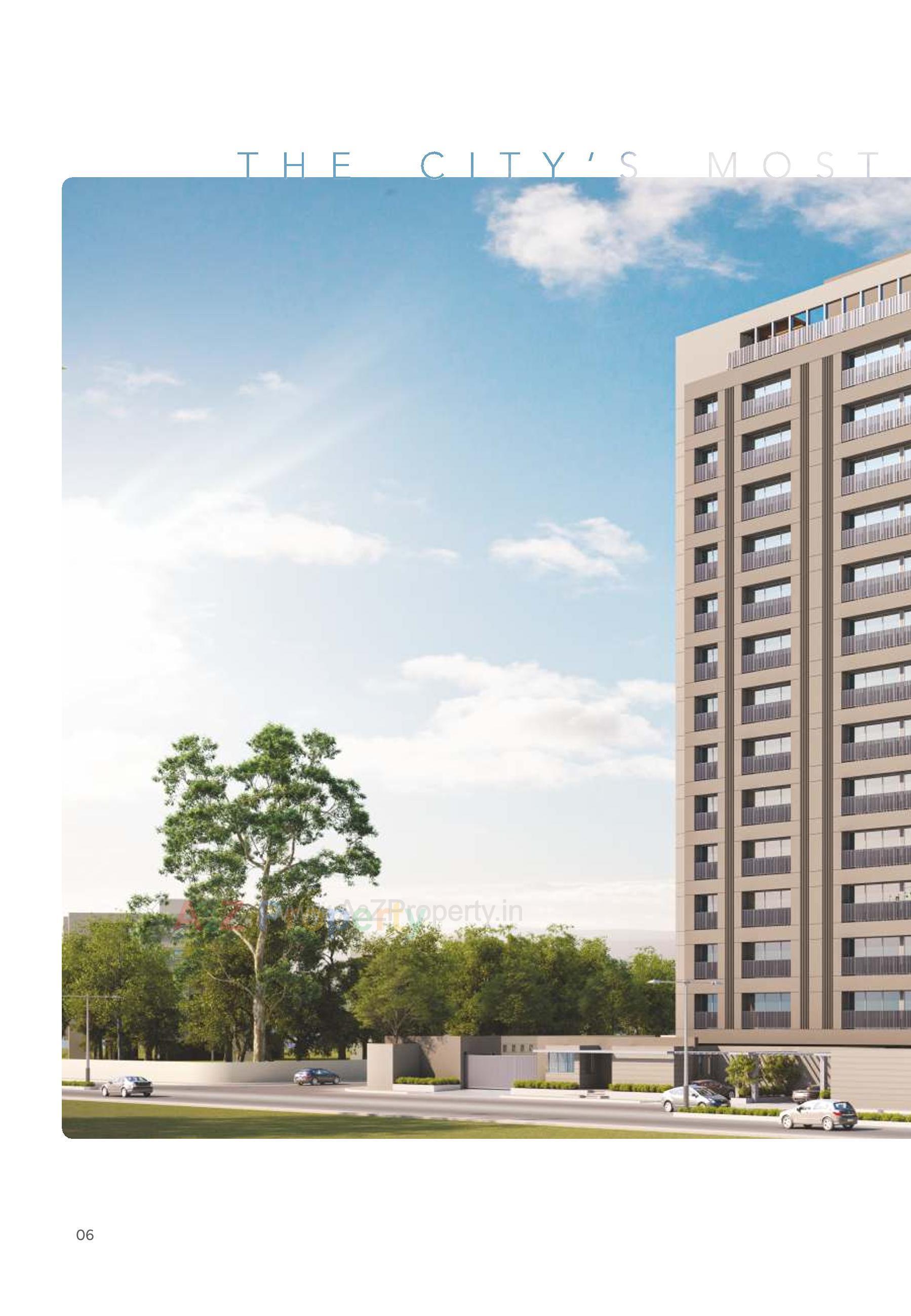 3D Elevation of real estate project Three60 located at Gotri, Vadodara, Gujarat