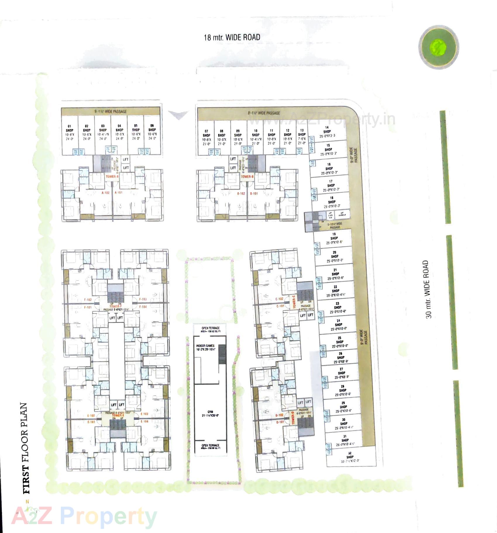 Layout of real estate project Times Square located at Tandalja, Vadodara, Gujarat