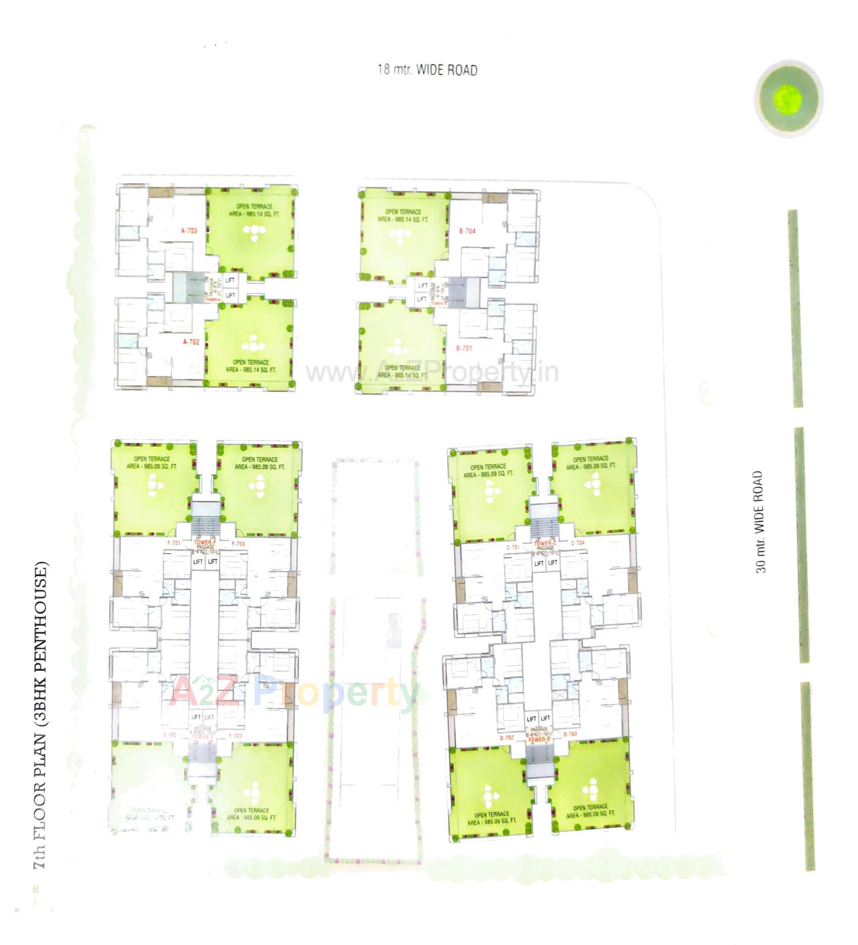 Layout of real estate project Times Square located at Tandalja, Vadodara, Gujarat