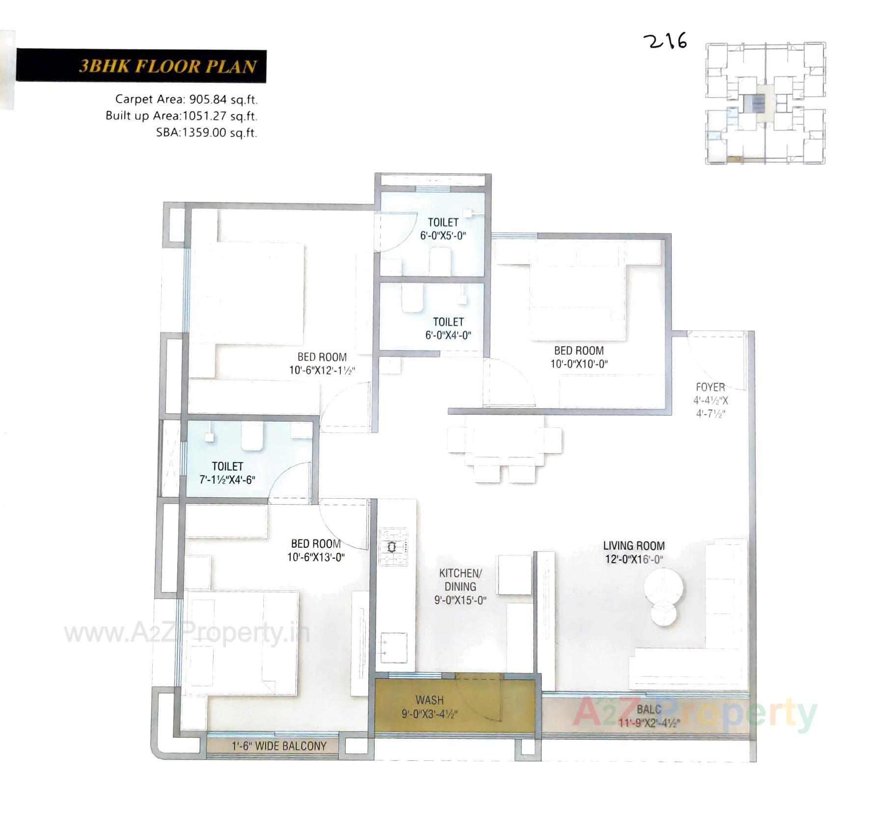 Layout of real estate project Times Square located at Tandalja, Vadodara, Gujarat