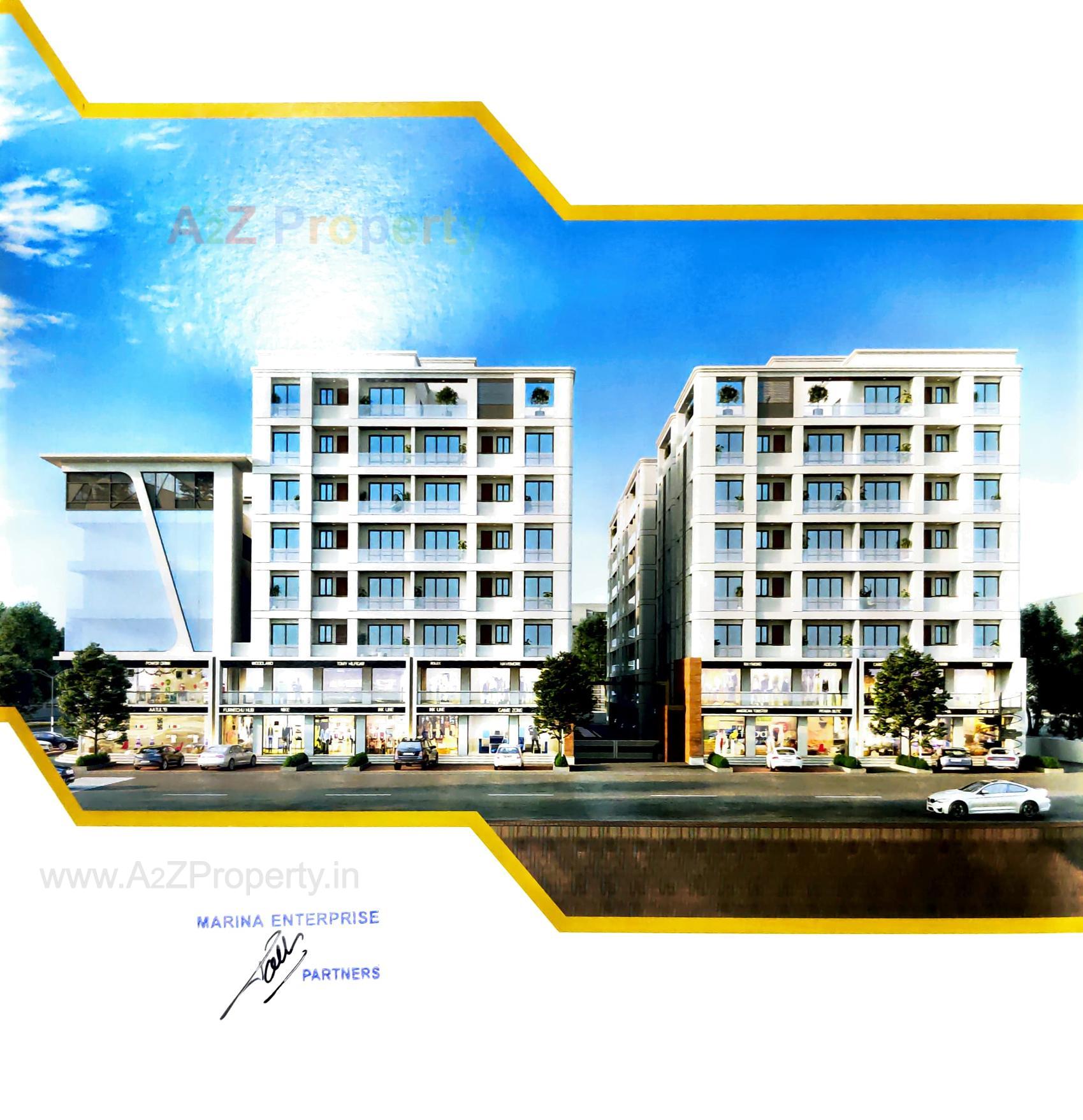 3D Elevation of real estate project Times Square located at Tandalja, Vadodara, Gujarat