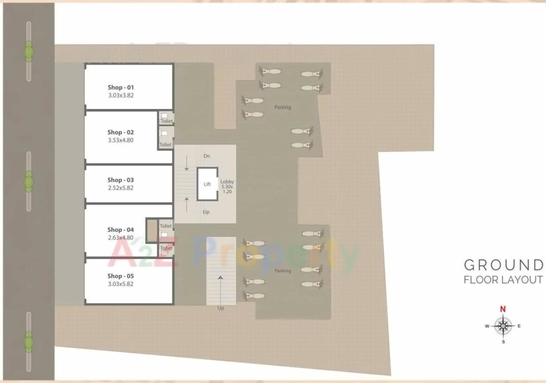 Layout of real estate project Tirth Exotica located at Kasba, Vadodara, Gujarat