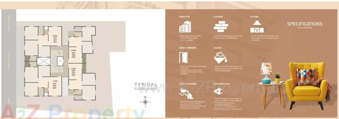 Layout of real estate project Tirth Exotica located at Kasba, Vadodara, Gujarat