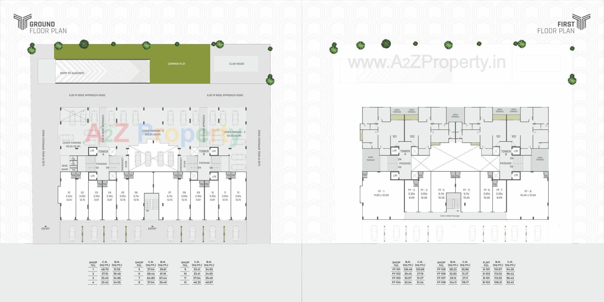 Layout of real estate project Tirth Lifespace located at Danteshwar, Vadodara, Gujarat
