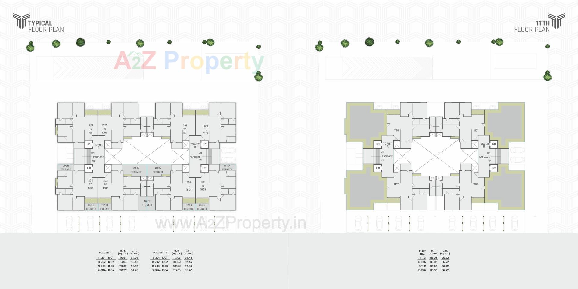 Layout of real estate project Tirth Lifespace located at Danteshwar, Vadodara, Gujarat