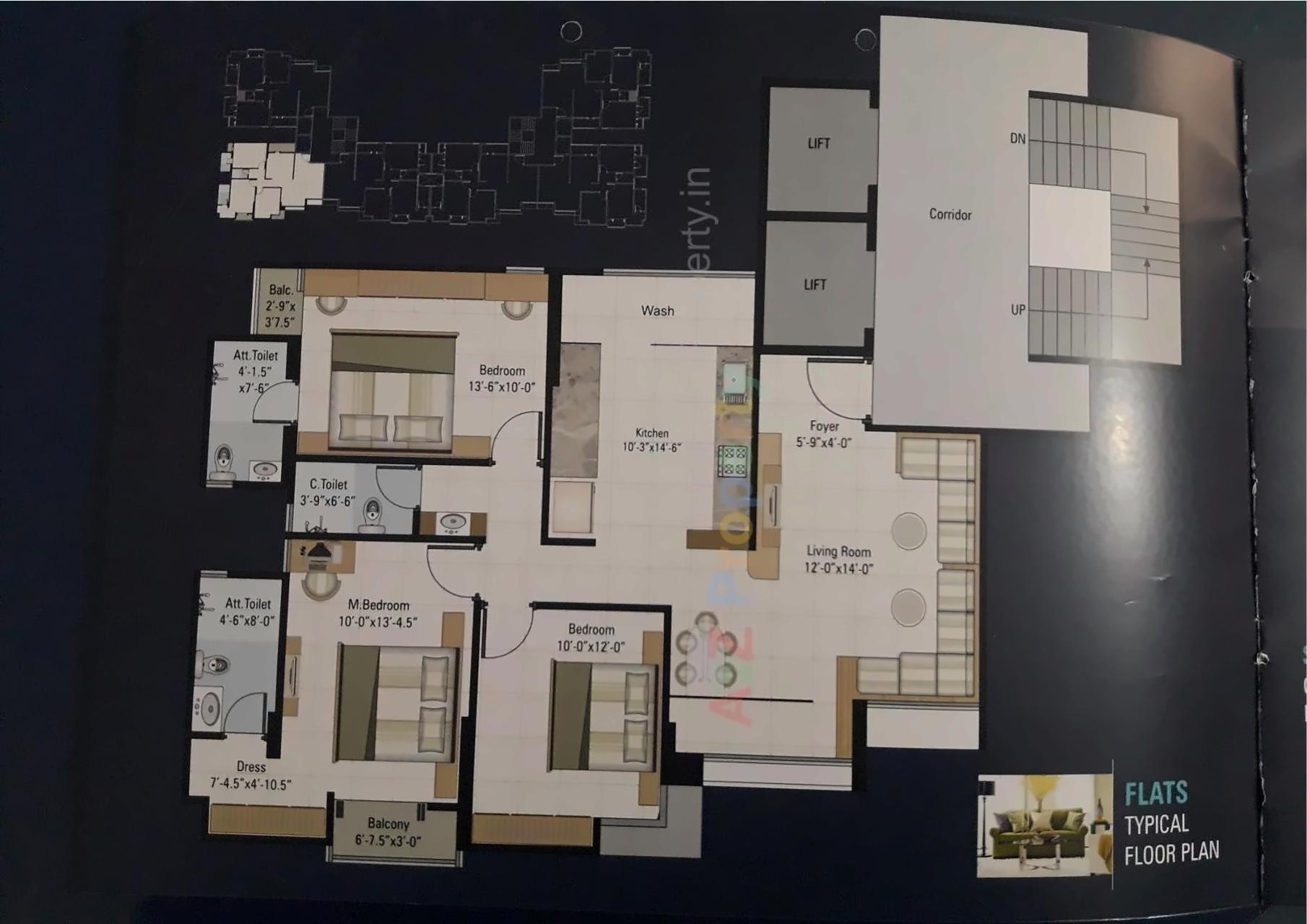 Layout of real estate project Tithi Heights located at Gotri, Vadodara, Gujarat