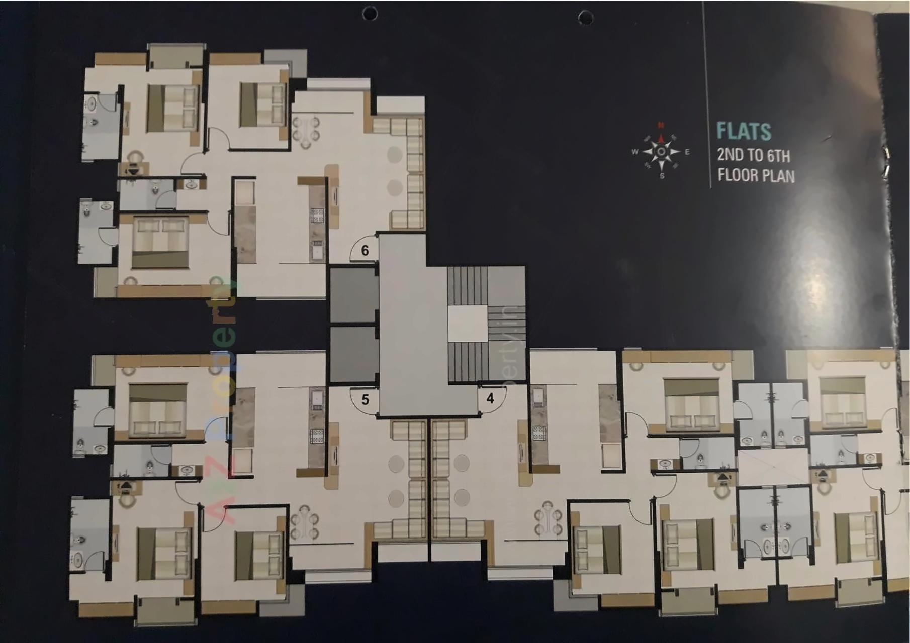 Layout of real estate project Tithi Heights located at Gotri, Vadodara, Gujarat