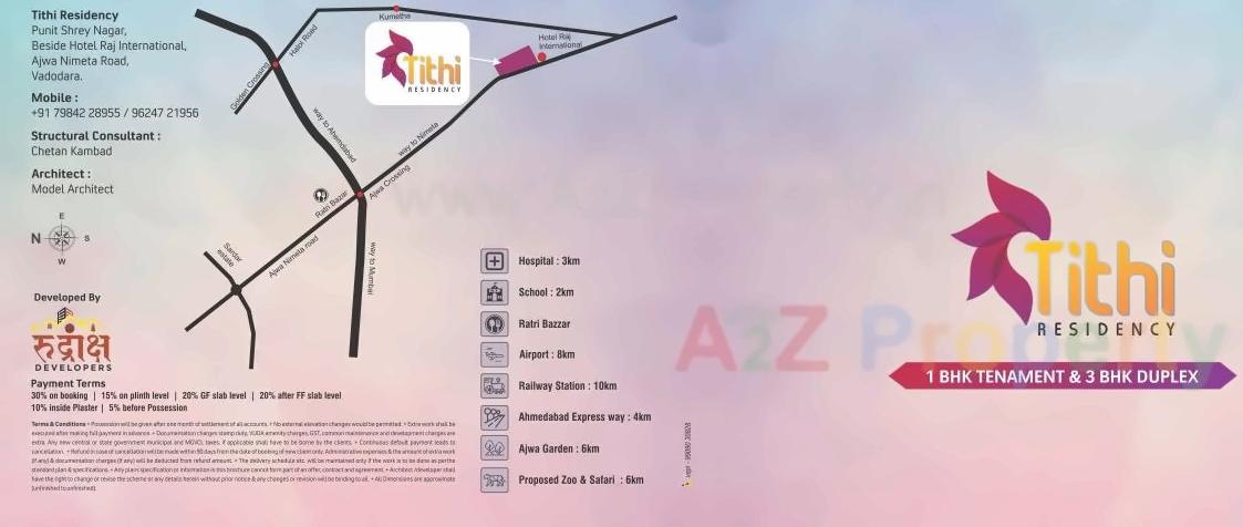  of real estate project Tithi Residency located at Nimetha, Vadodara, Gujarat