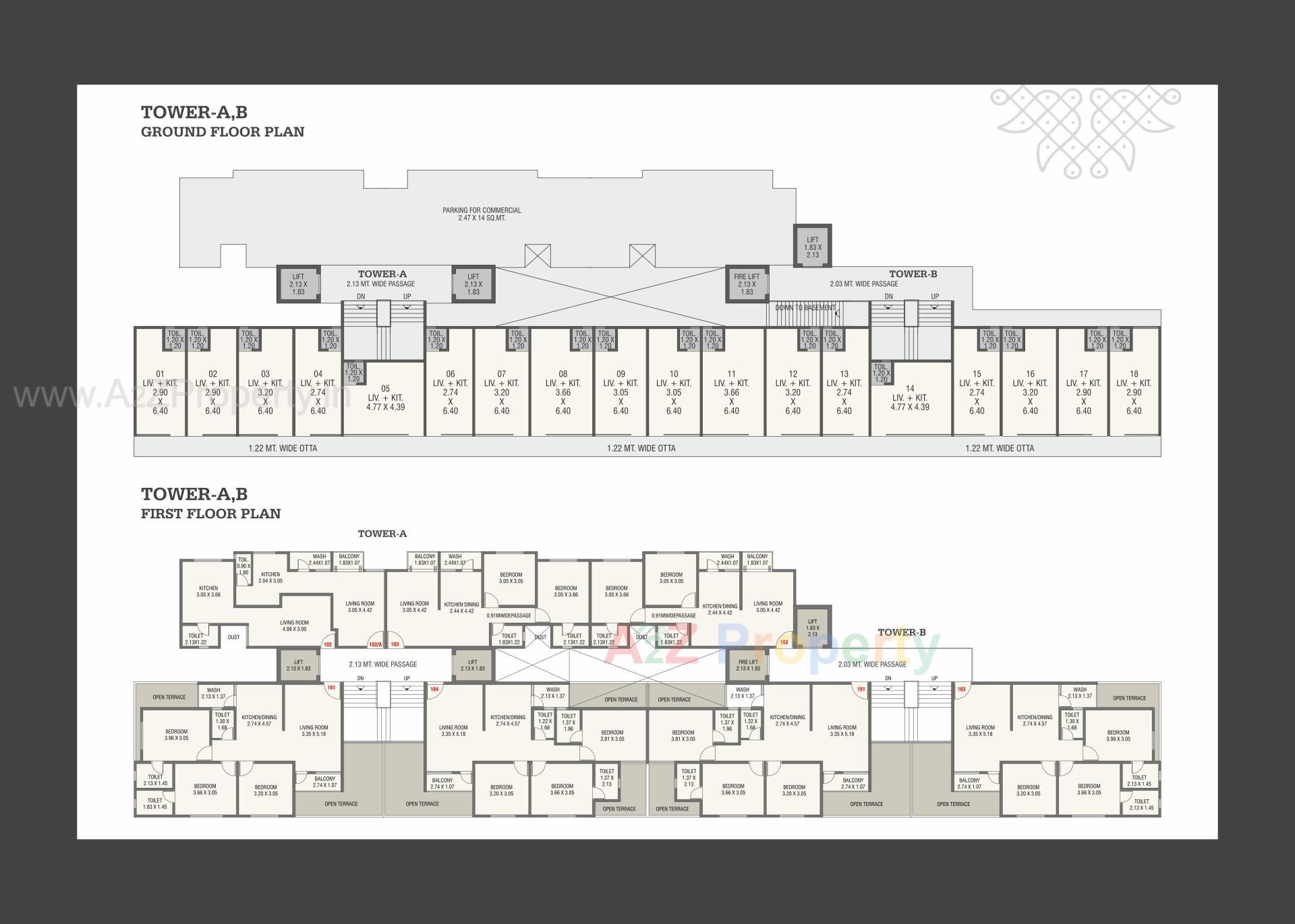 Layout of real estate project Toran Residency located at Sevasi, Vadodara, Gujarat