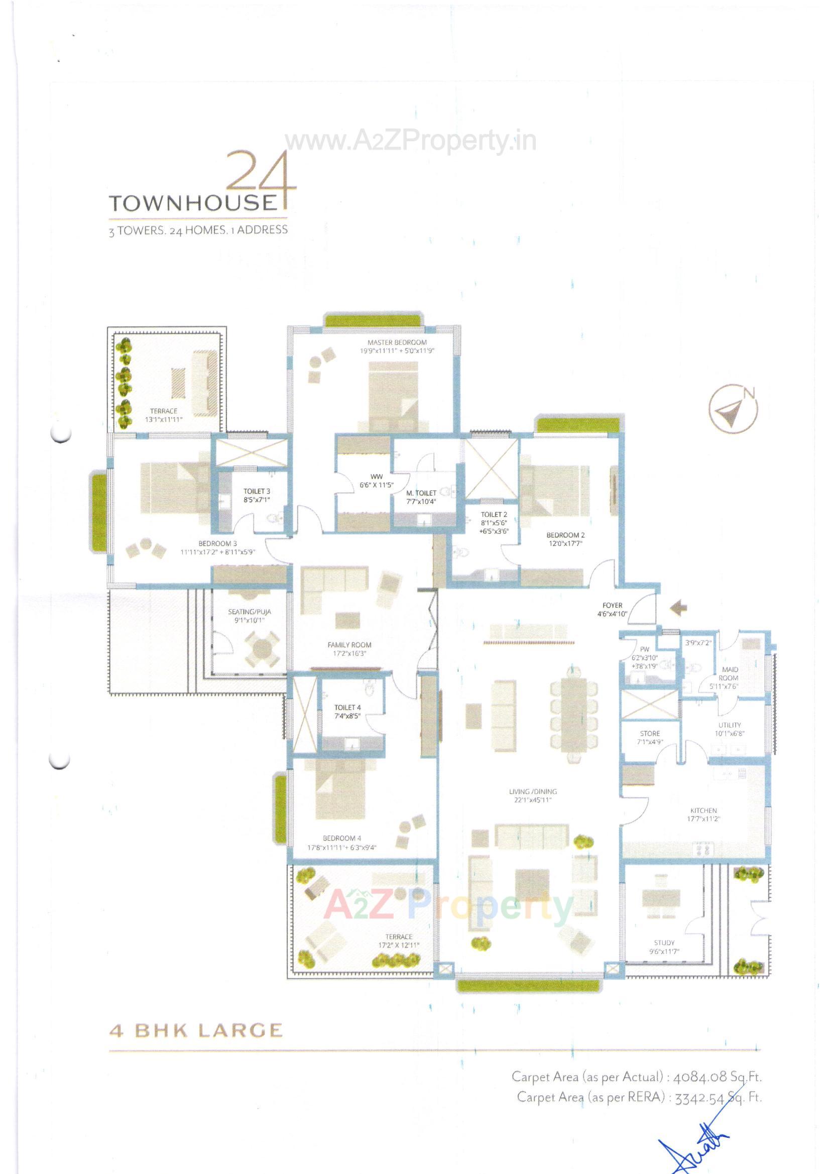 Layout of real estate project Townhouse located at Gorwa, Vadodara, Gujarat