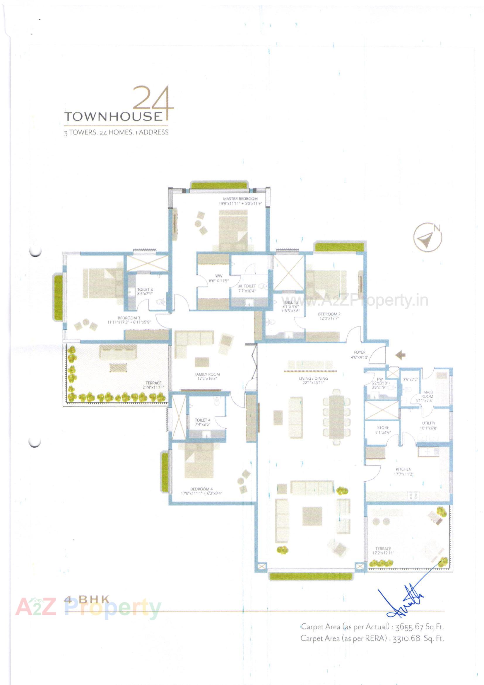Layout of real estate project Townhouse located at Gorwa, Vadodara, Gujarat