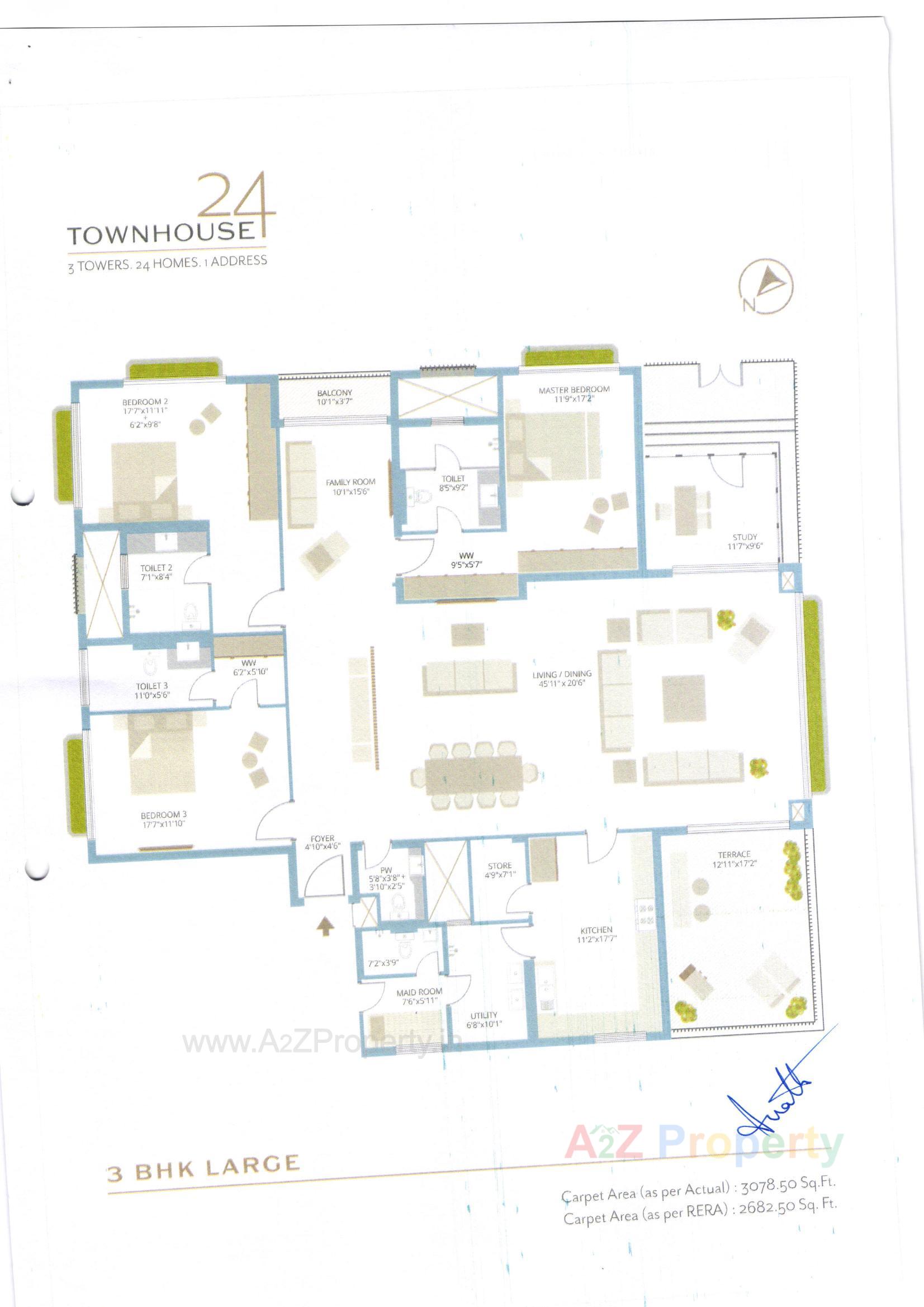 Layout of real estate project Townhouse located at Gorwa, Vadodara, Gujarat