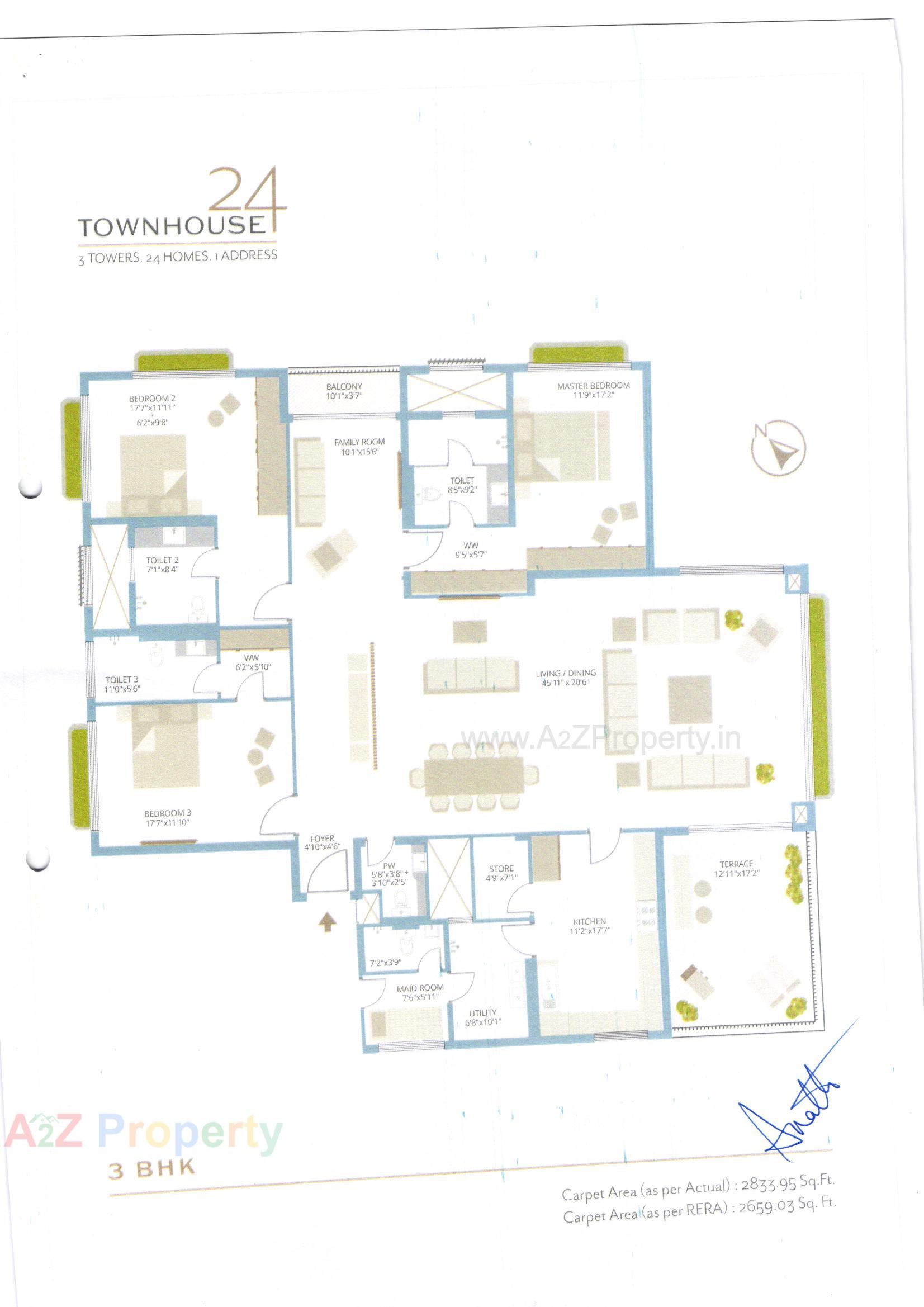 Layout of real estate project Townhouse located at Gorwa, Vadodara, Gujarat