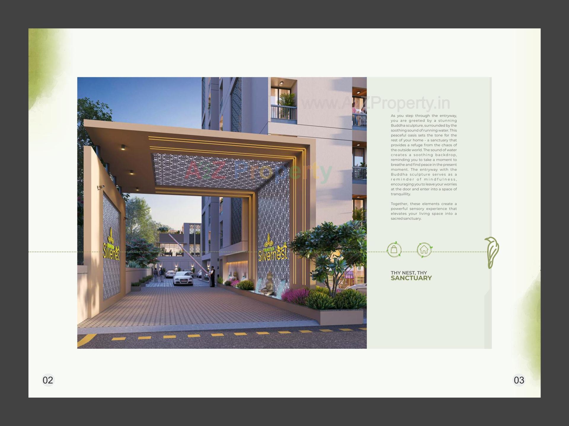 3D Elevation of real estate project Trinetra Silvernest located at Tarsali, Vadodara, Gujarat