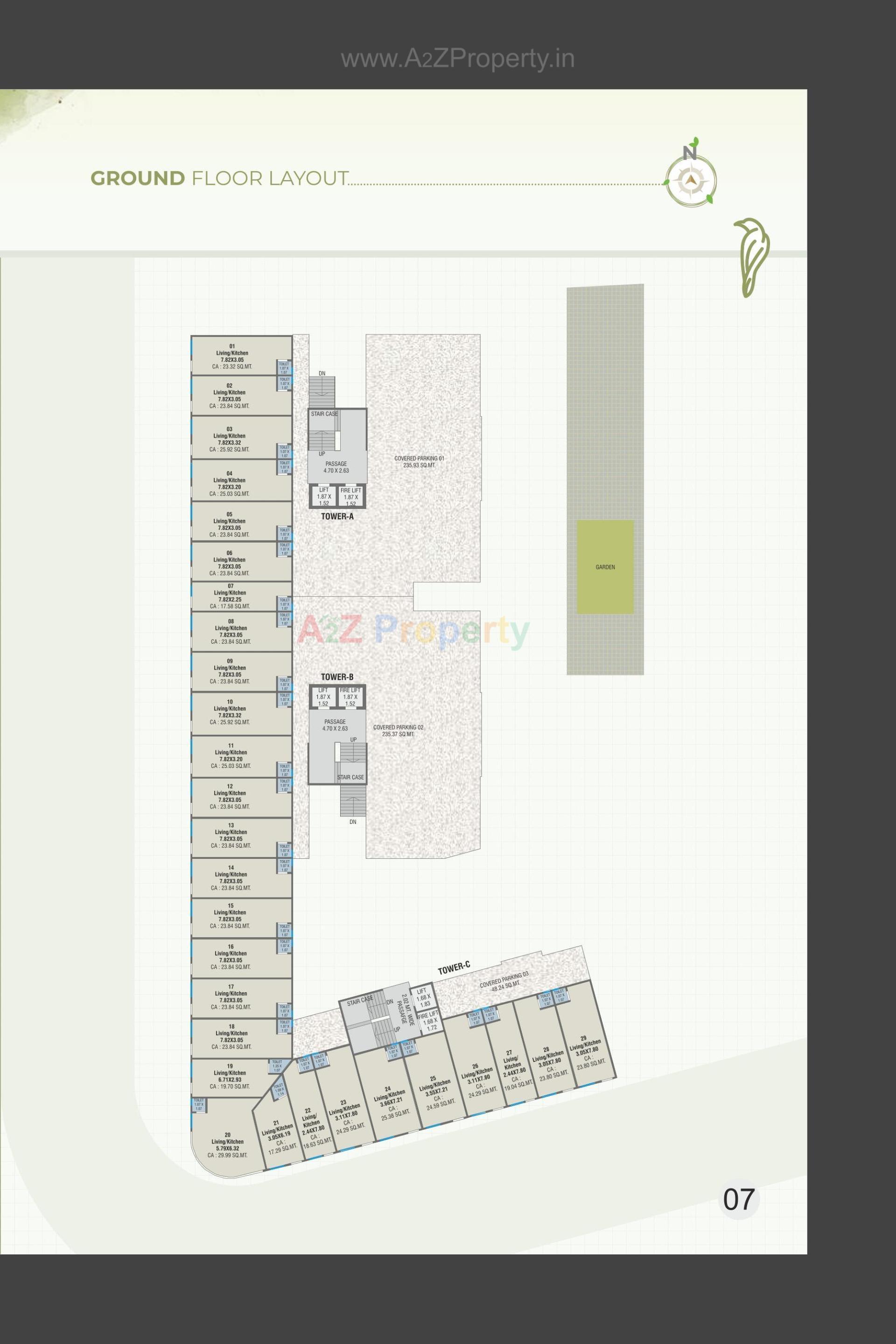 Layout of real estate project Trinetra Silvernest located at Tarsali, Vadodara, Gujarat