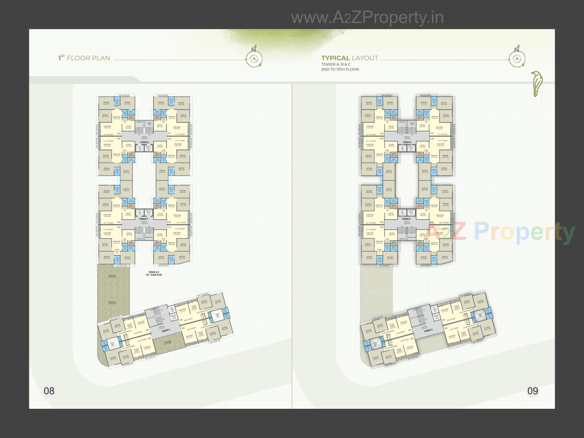 Layout of real estate project Trinetra Silvernest located at Tarsali, Vadodara, Gujarat