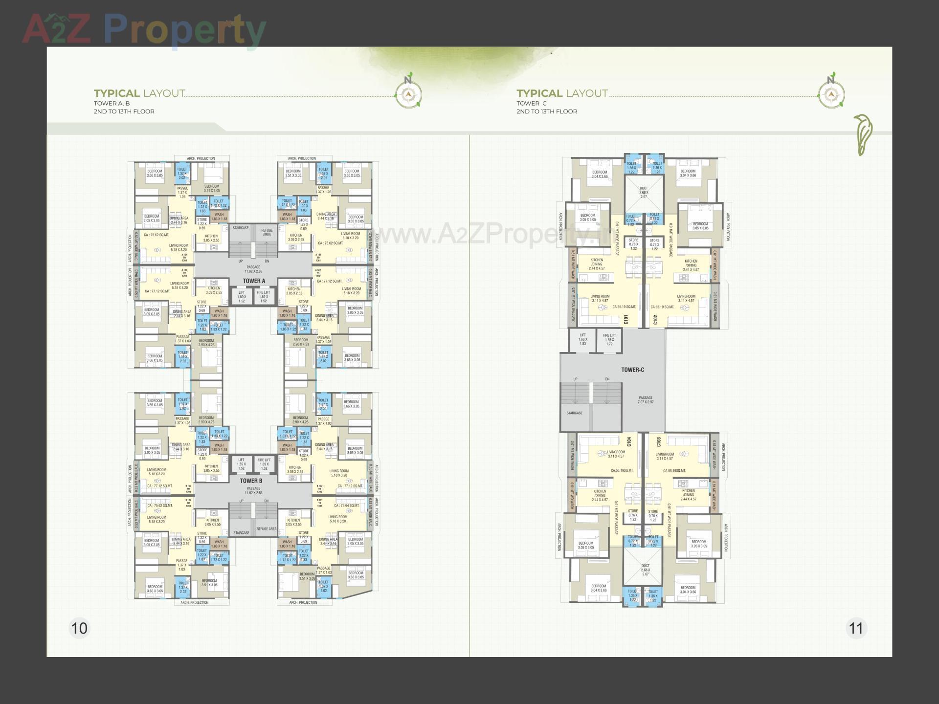 Layout of real estate project Trinetra Silvernest located at Tarsali, Vadodara, Gujarat