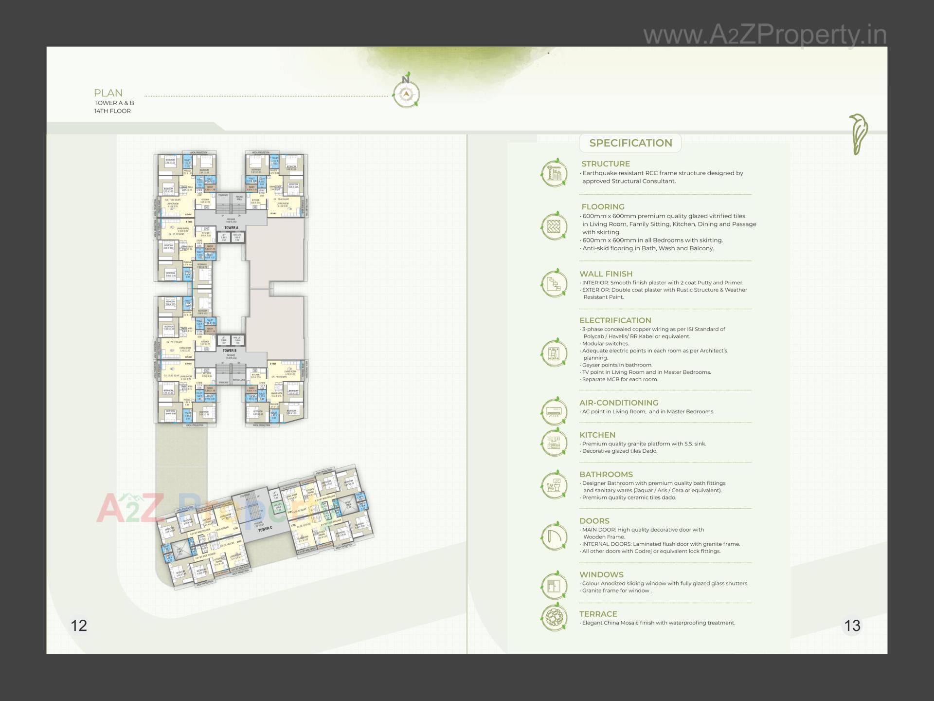 Layout of real estate project Trinetra Silvernest located at Tarsali, Vadodara, Gujarat