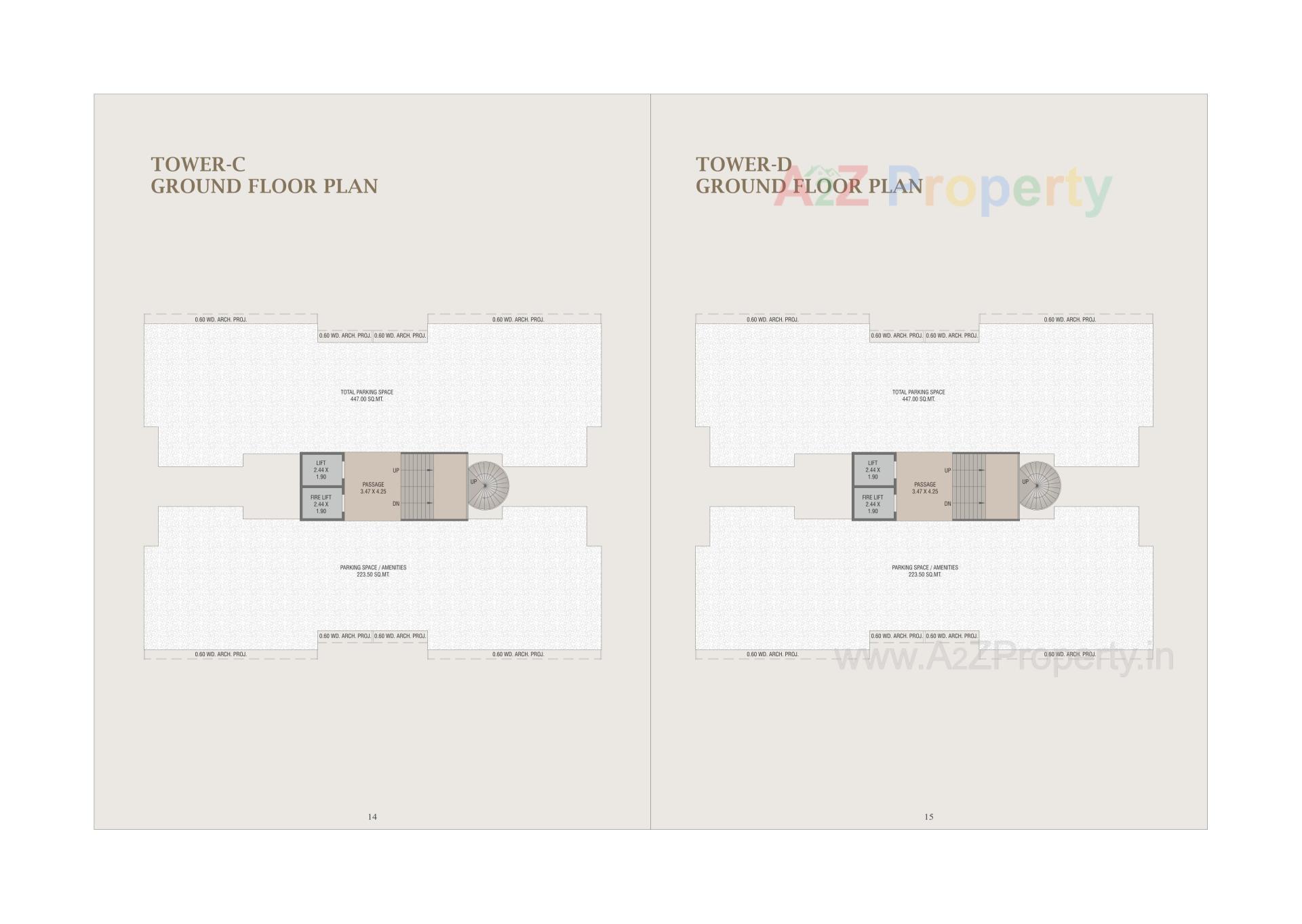Layout of real estate project Trinity By Courtyard located at Gotri, Vadodara, Gujarat