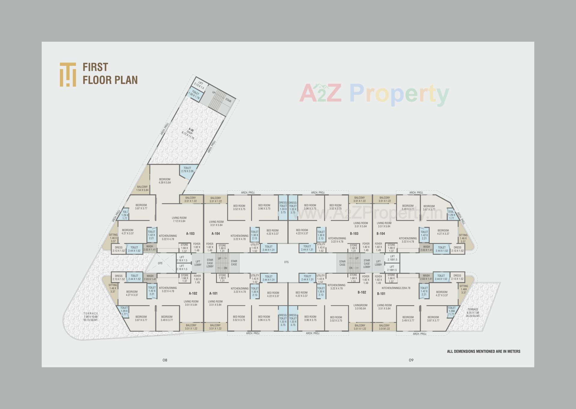 Layout of real estate project Trinity Heights located at Talsat, Vadodara, Gujarat