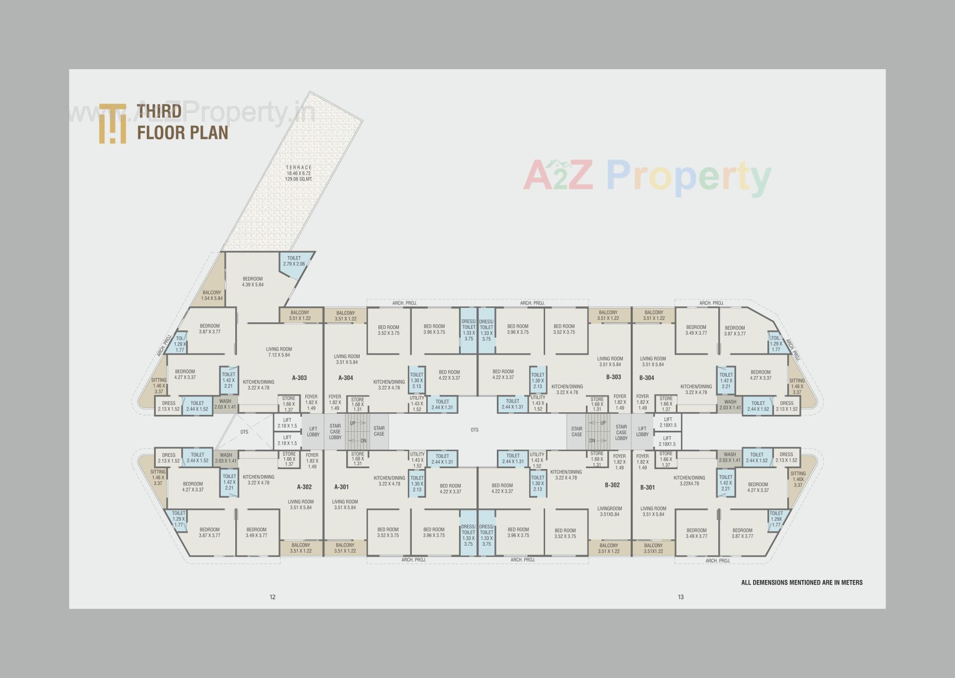 Layout of real estate project Trinity Heights located at Talsat, Vadodara, Gujarat