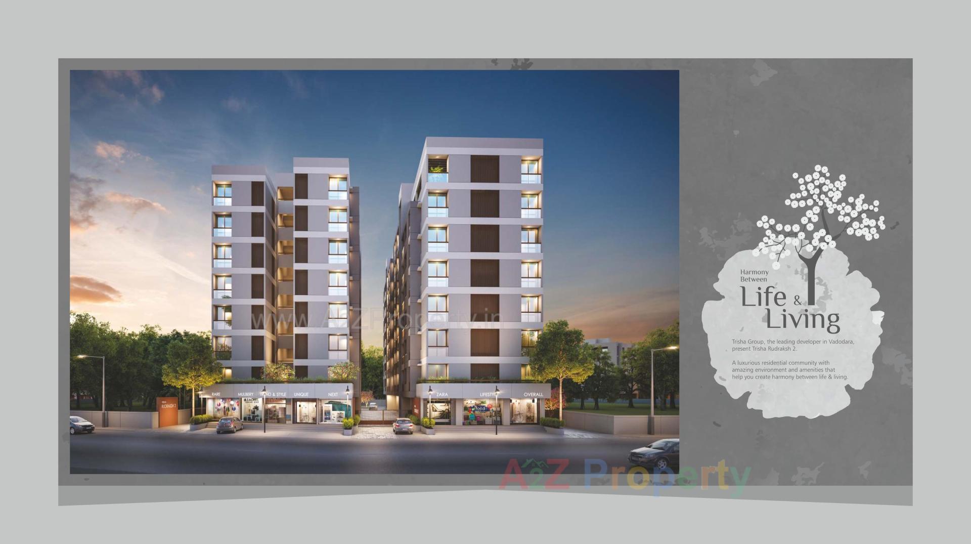 3D Elevation of real estate project Trisha Rudraksh located at Danteshwar, Vadodara, Gujarat