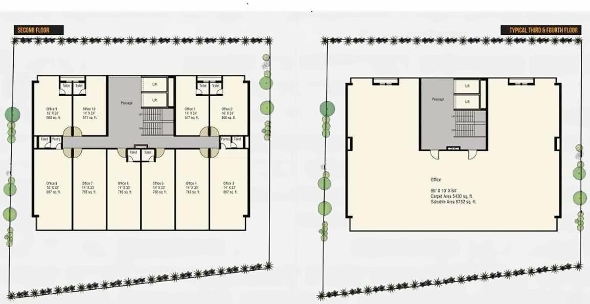 Layout of real estate project Trisha Square located at Kasba, Vadodara, Gujarat