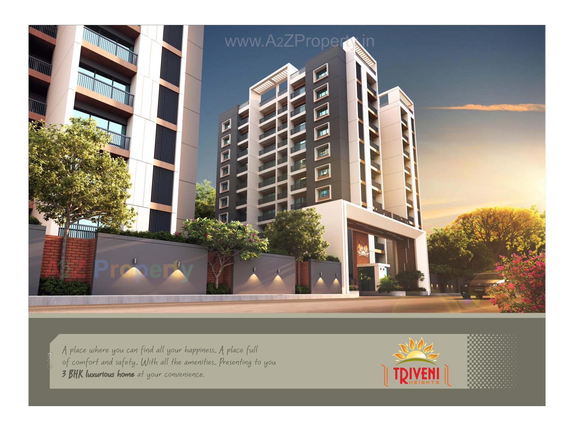 3D Elevation of real estate project Triveni Heights located at Gorwa, Vadodara, Gujarat