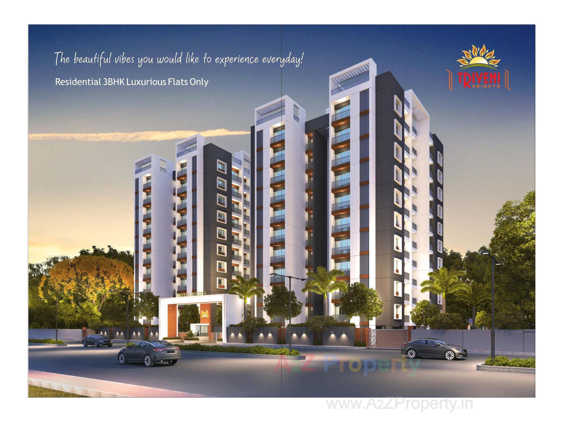 3D Elevation of real estate project Triveni Heights located at Gorwa, Vadodara, Gujarat