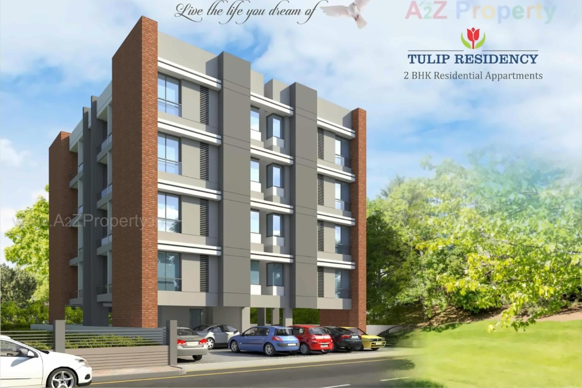3D Elevation of real estate project Tulip Residency located at Vadodara, Vadodara, Gujarat