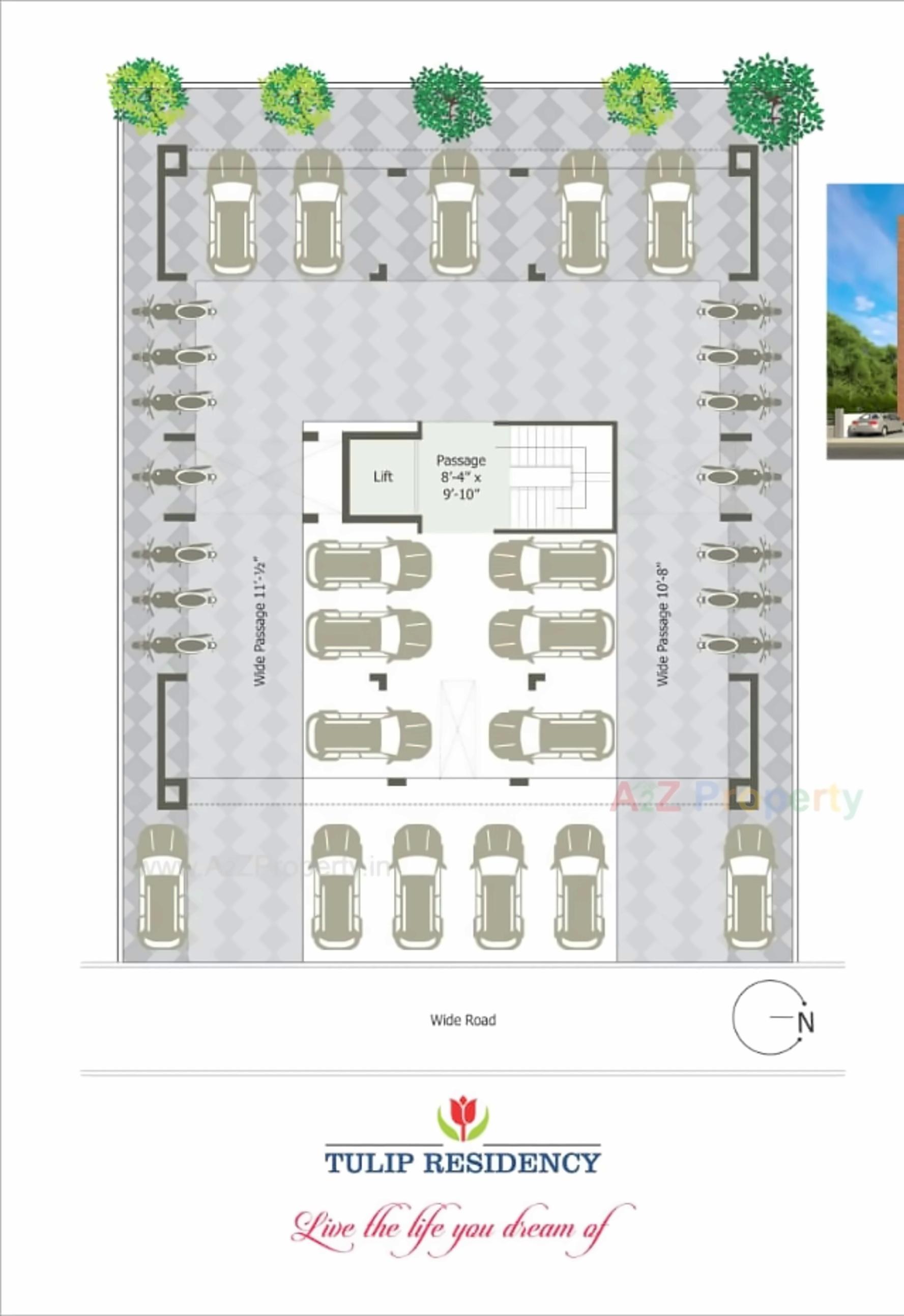 Layout of real estate project Tulip Residency located at Vadodara, Vadodara, Gujarat