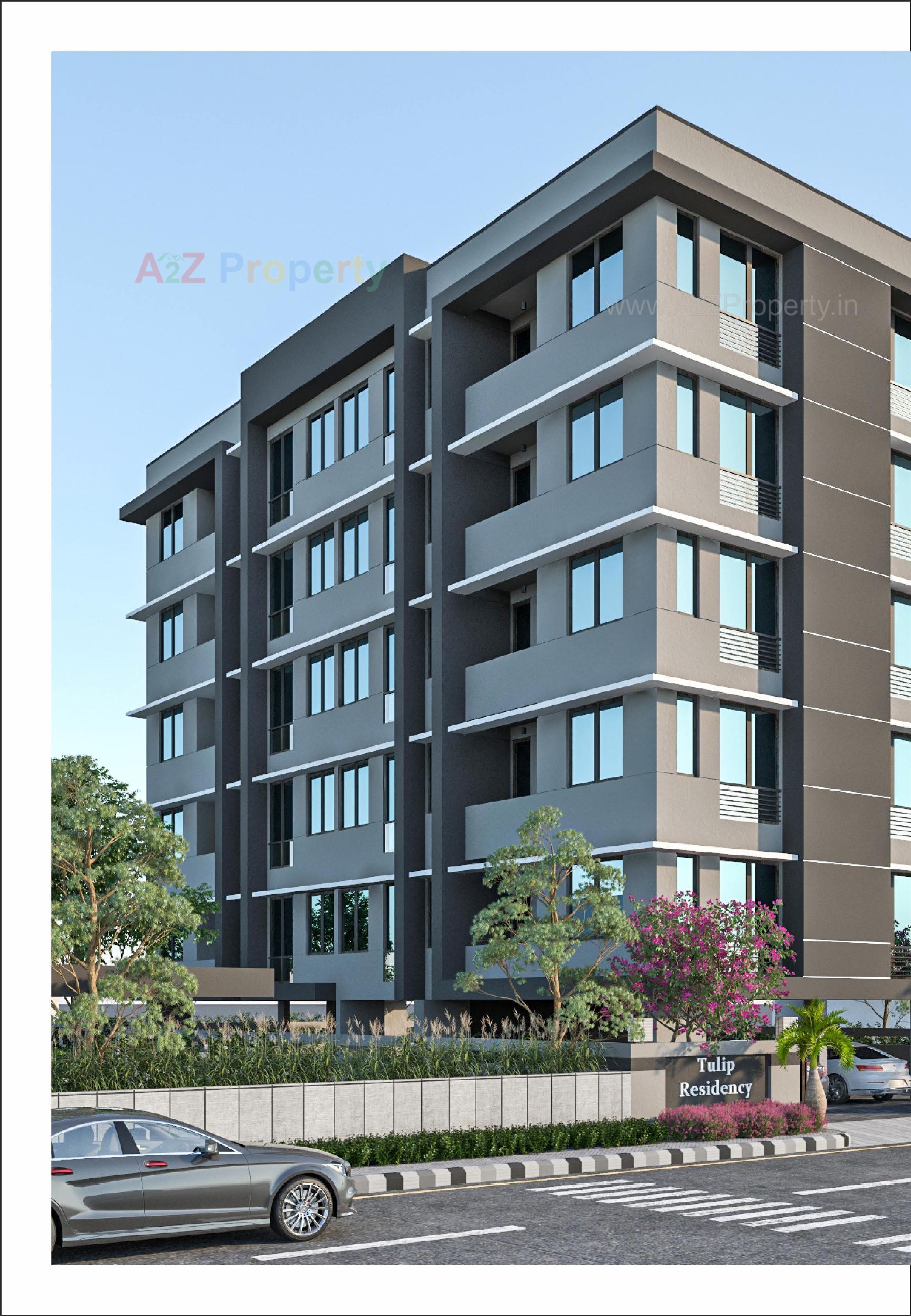 3D Elevation of real estate project Tulip Residency located at Vadodara, Vadodara, Gujarat