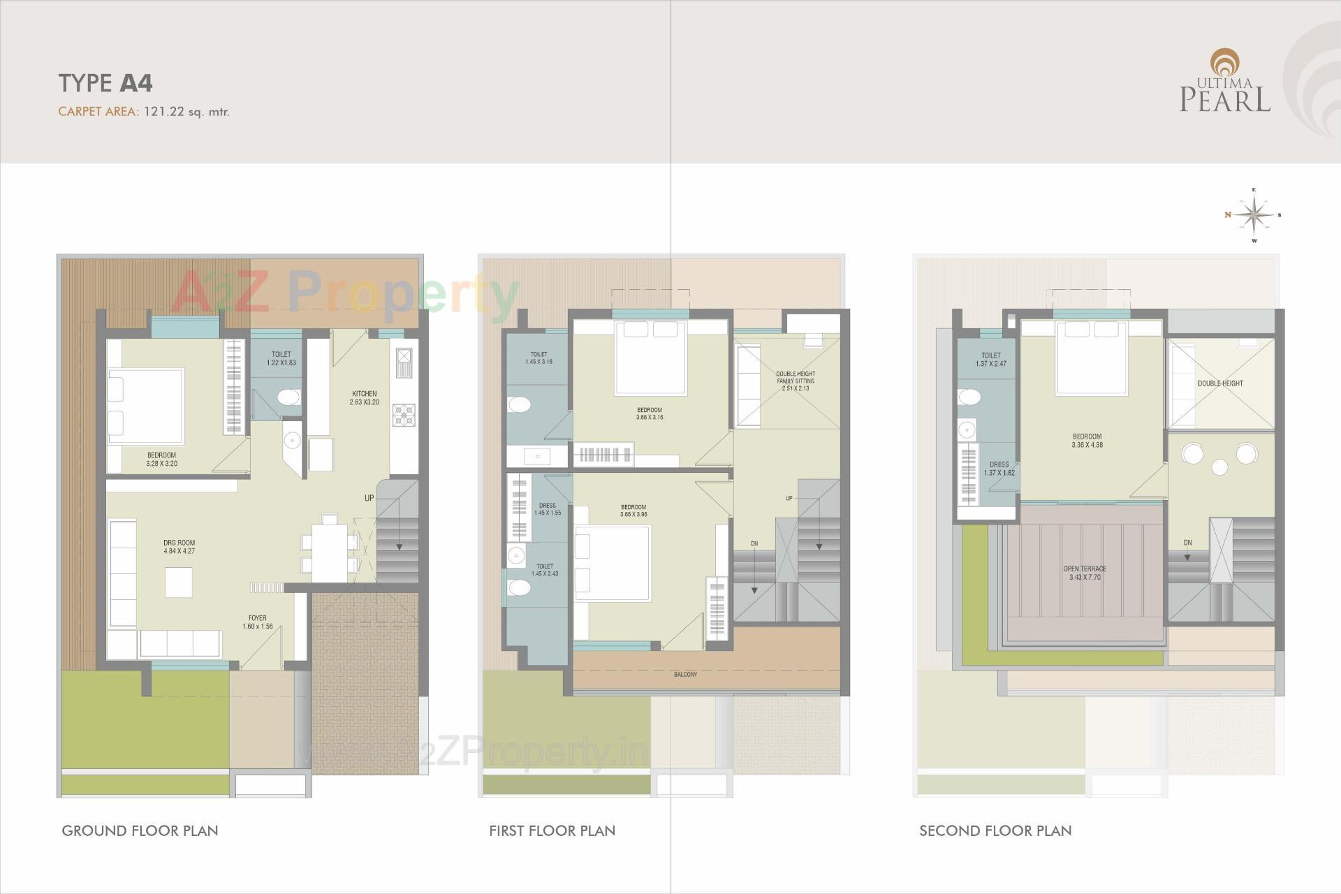 Layout of real estate project Ultima Pearl located at Ankhol, Vadodara, Gujarat