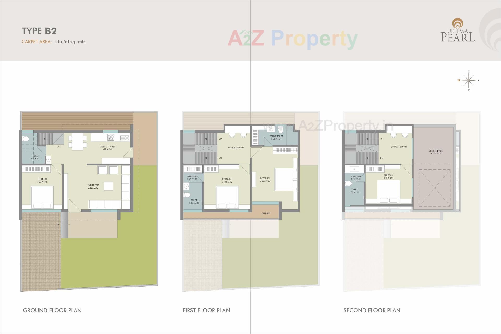 Layout of real estate project Ultima Pearl located at Ankhol, Vadodara, Gujarat