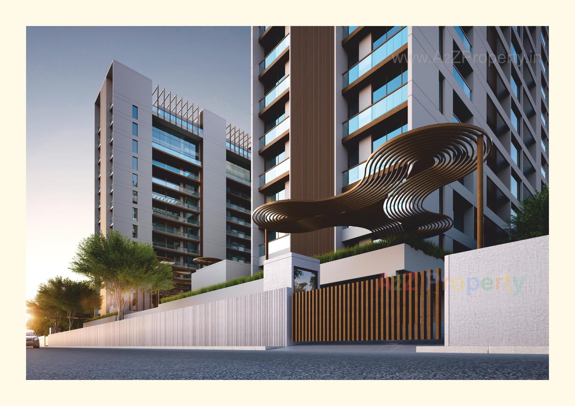 3D Elevation of real estate project Uma Residences located at Bhayli, Vadodara, Gujarat