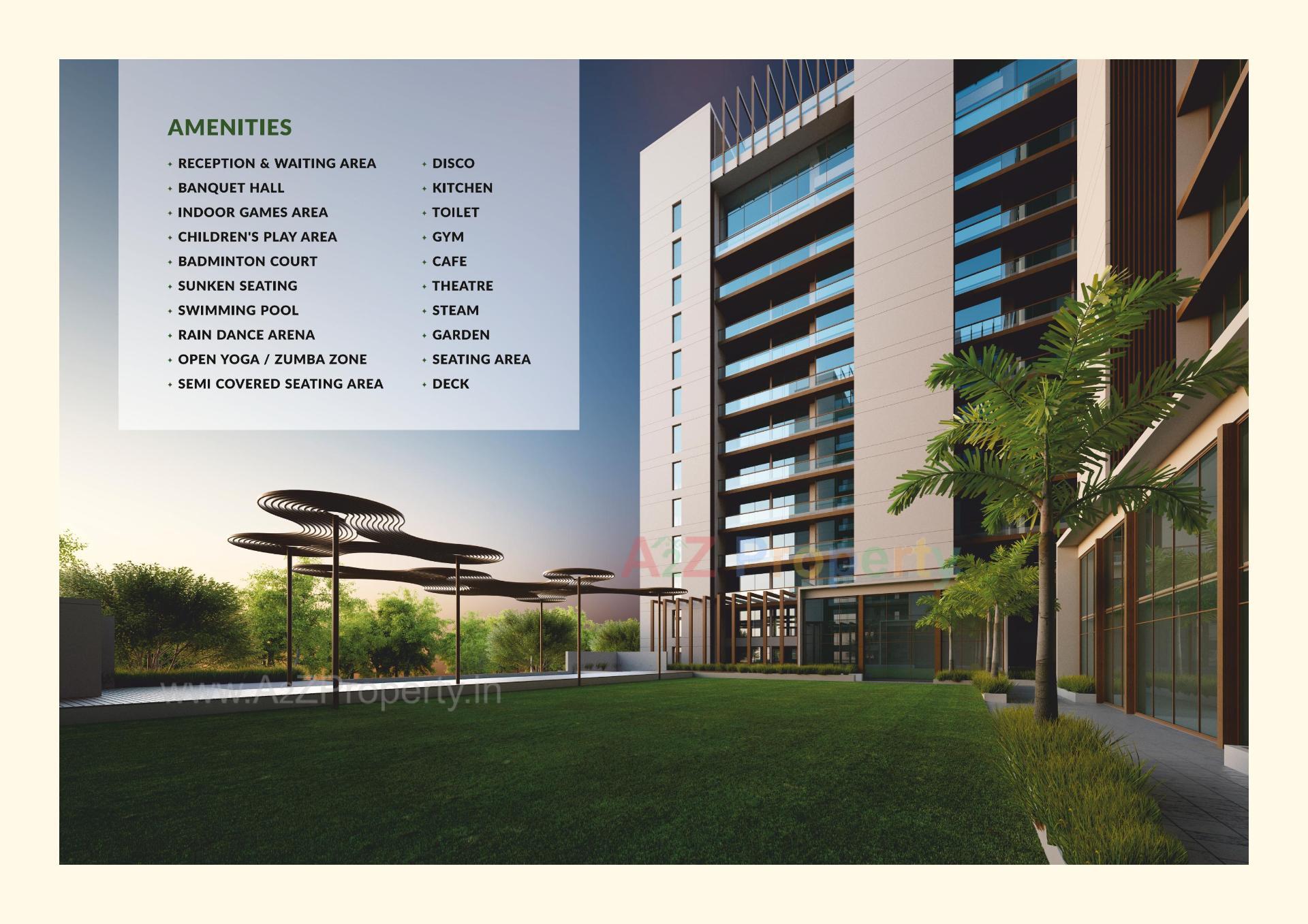 3D Elevation of real estate project Uma Residences located at Bhayli, Vadodara, Gujarat