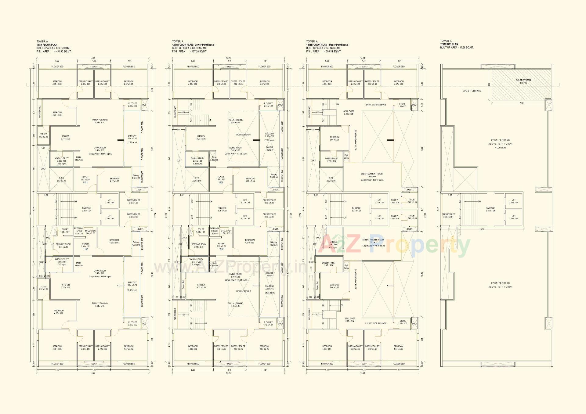 Layout of real estate project Uma Residences located at Bhayli, Vadodara, Gujarat