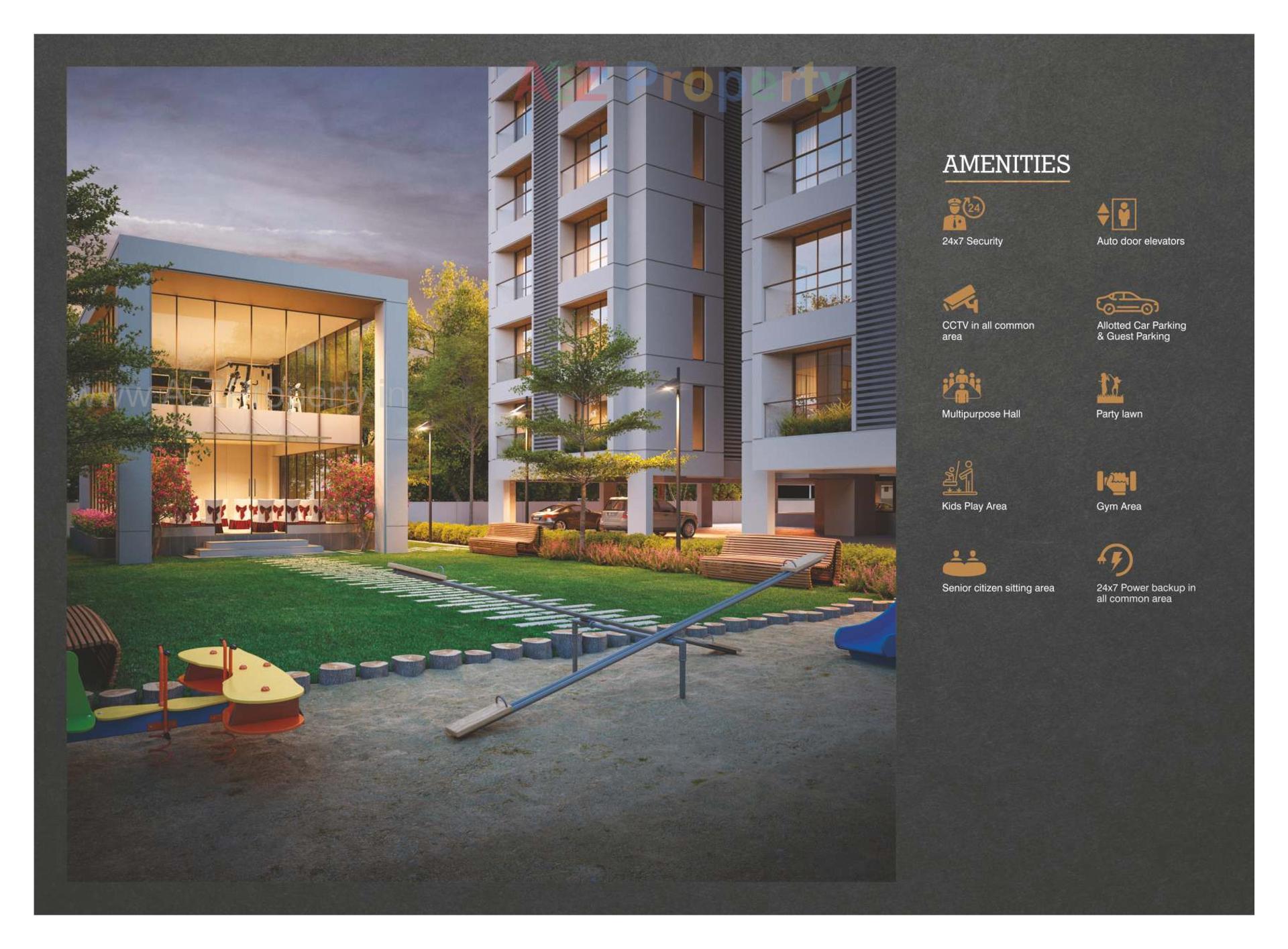 3D Elevation of real estate project Umiya Palace located at Chhani, Vadodara, Gujarat