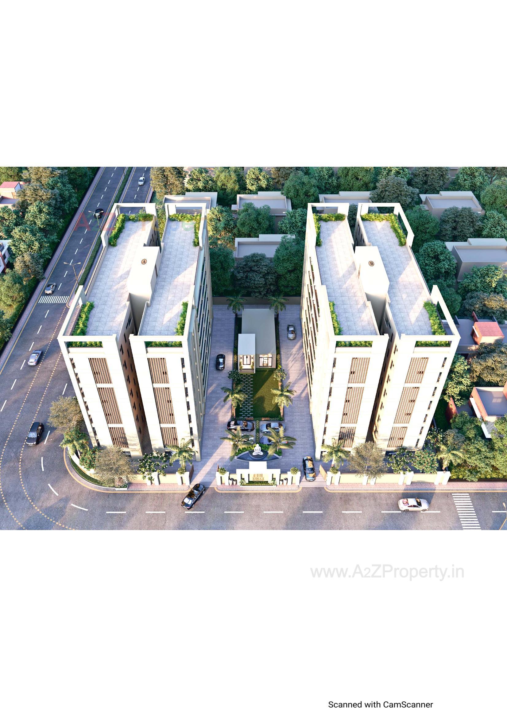 3D Elevation of real estate project Unity Lifestyle located at Vadsar, Vadodara, Gujarat