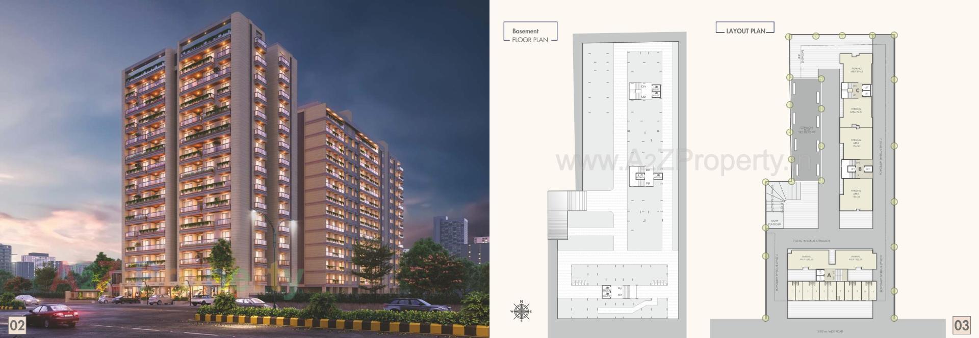 Layout of real estate project Unity Sapphire located at Sevasi, Vadodara, Gujarat