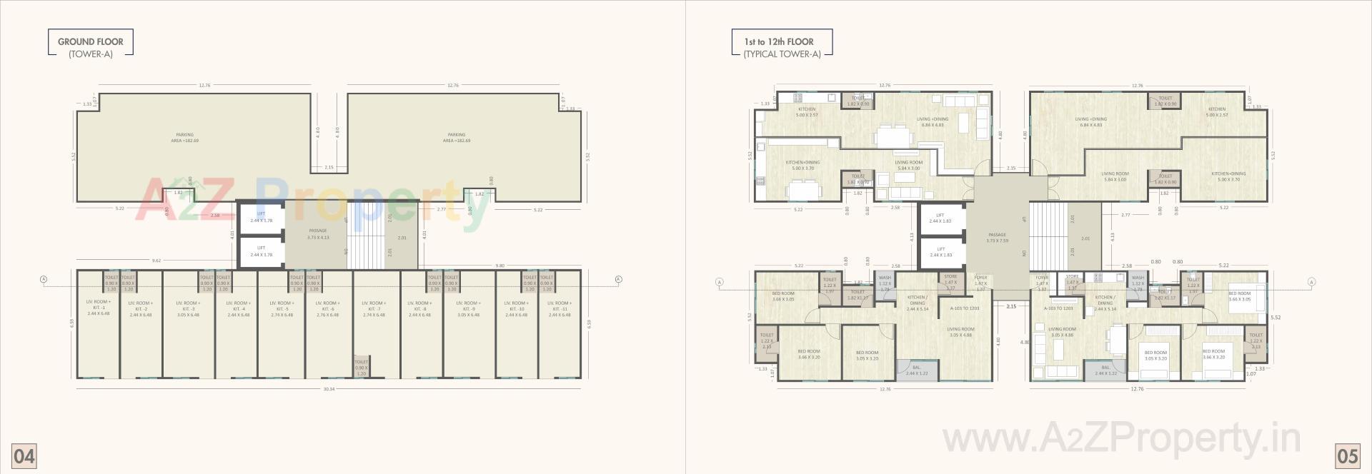 Layout of real estate project Unity Sapphire located at Sevasi, Vadodara, Gujarat