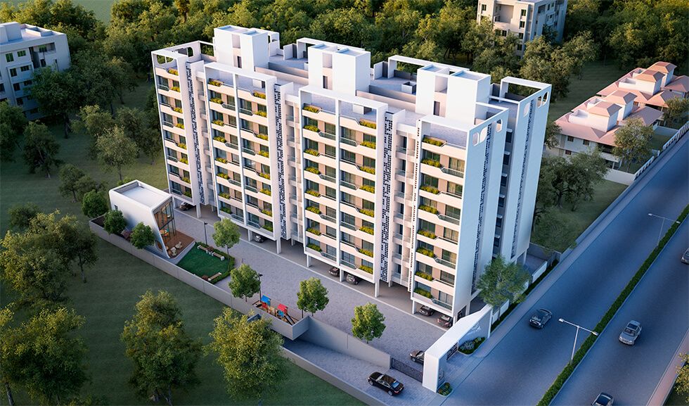 Bird View of real estate project V R Imperia located at Bapod, Vadodara, Gujarat