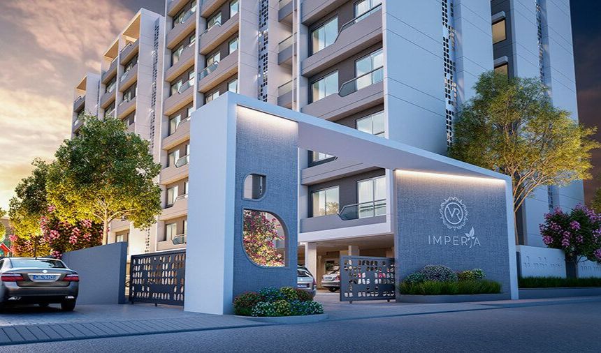 Entrance Gate of real estate project V R Imperia located at Bapod, Vadodara, Gujarat