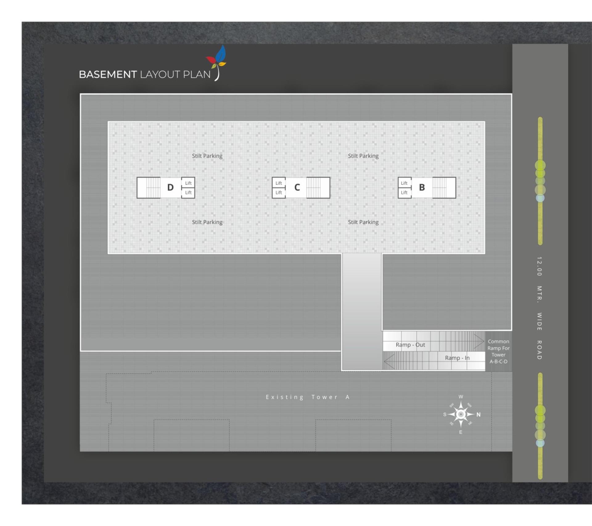 Parking Layout of real estate project V R Imperia located at Bapod, Vadodara, Gujarat