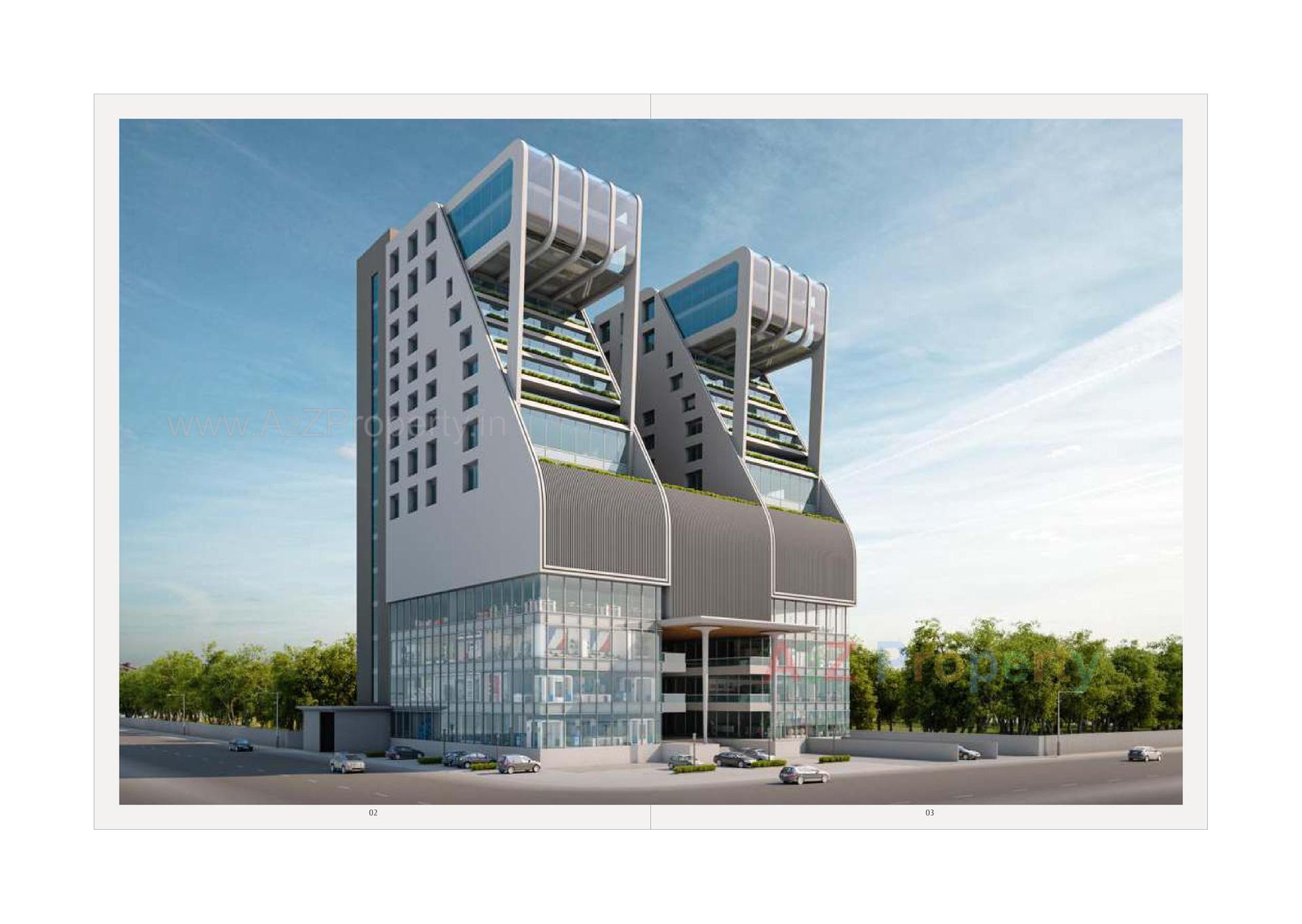 3D Elevation of real estate project V R Infinity located at Bapod, Vadodara, Gujarat