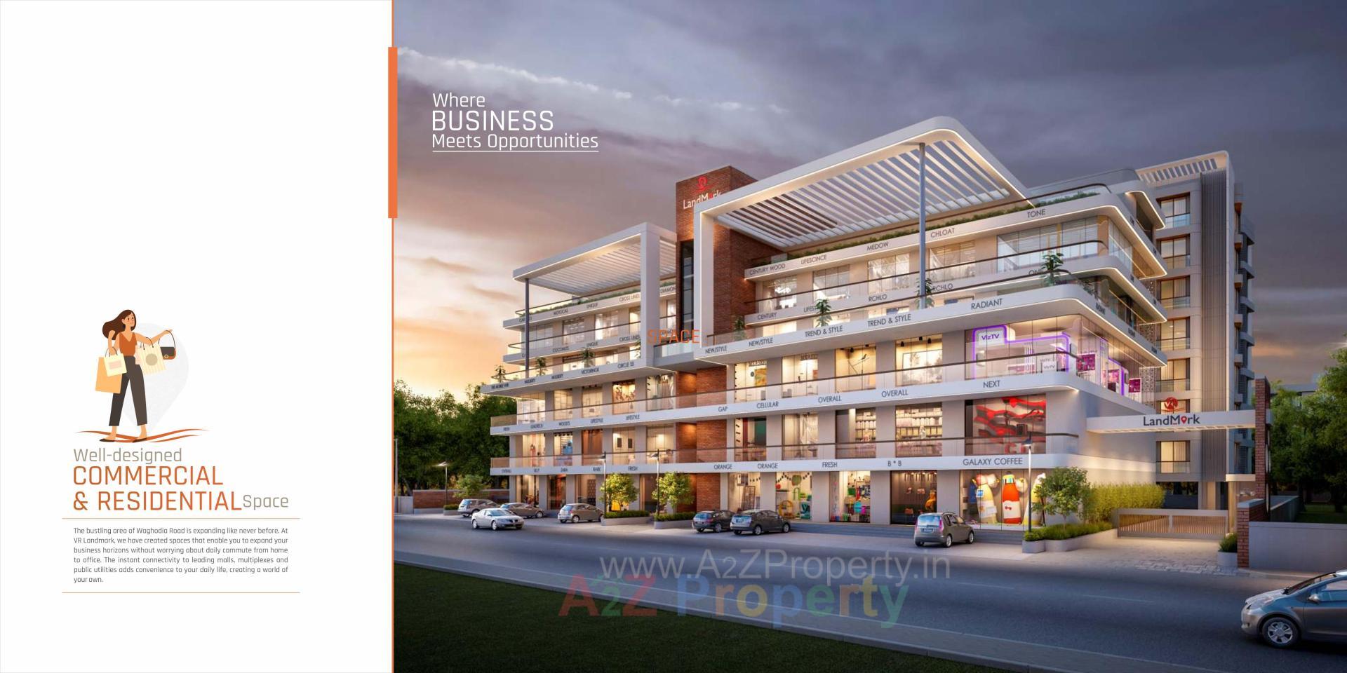 3D Elevation of real estate project V R Landmark located at Bapod, Vadodara, Gujarat