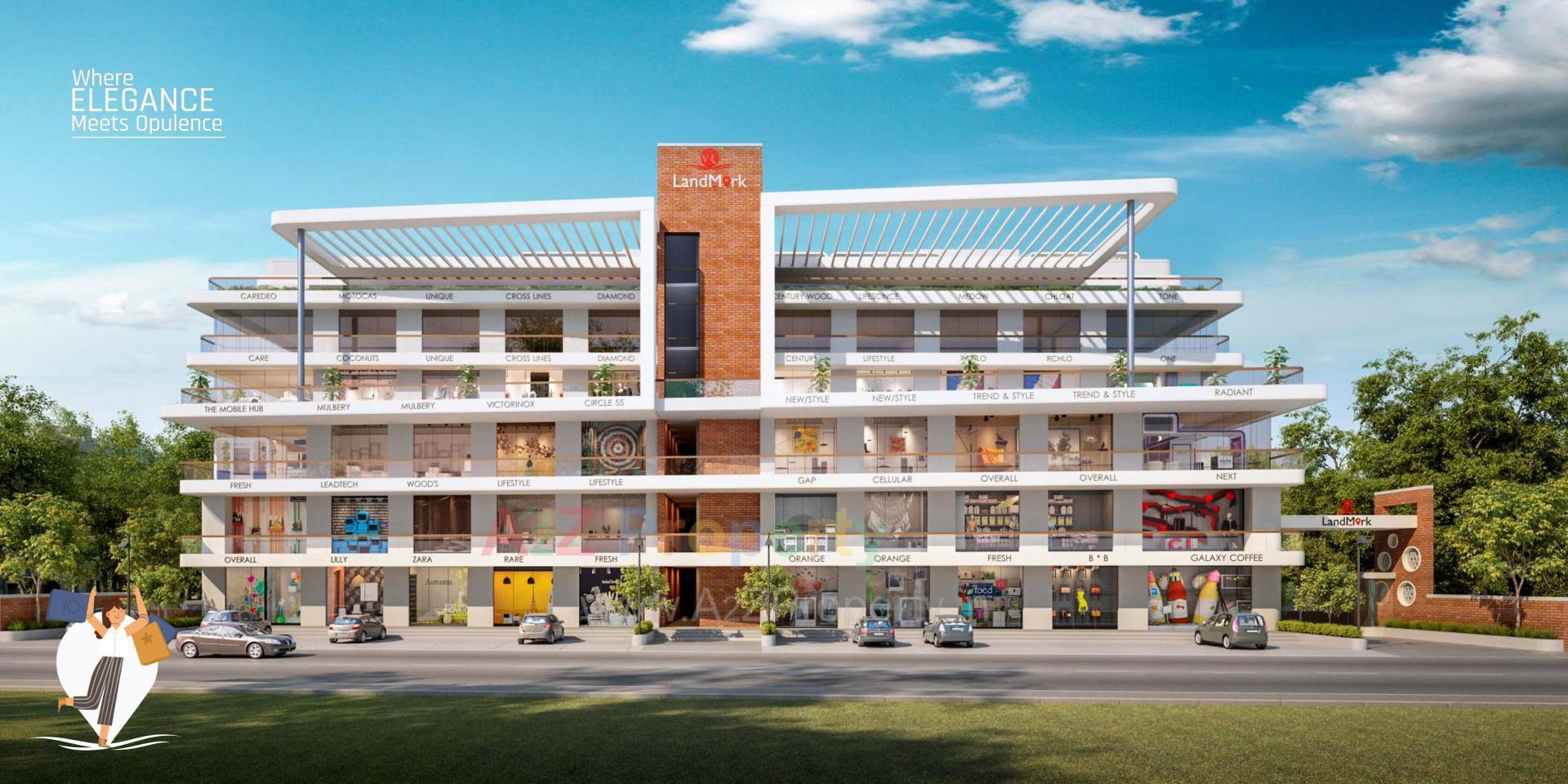 3D Elevation of real estate project V R Landmark located at Bapod, Vadodara, Gujarat