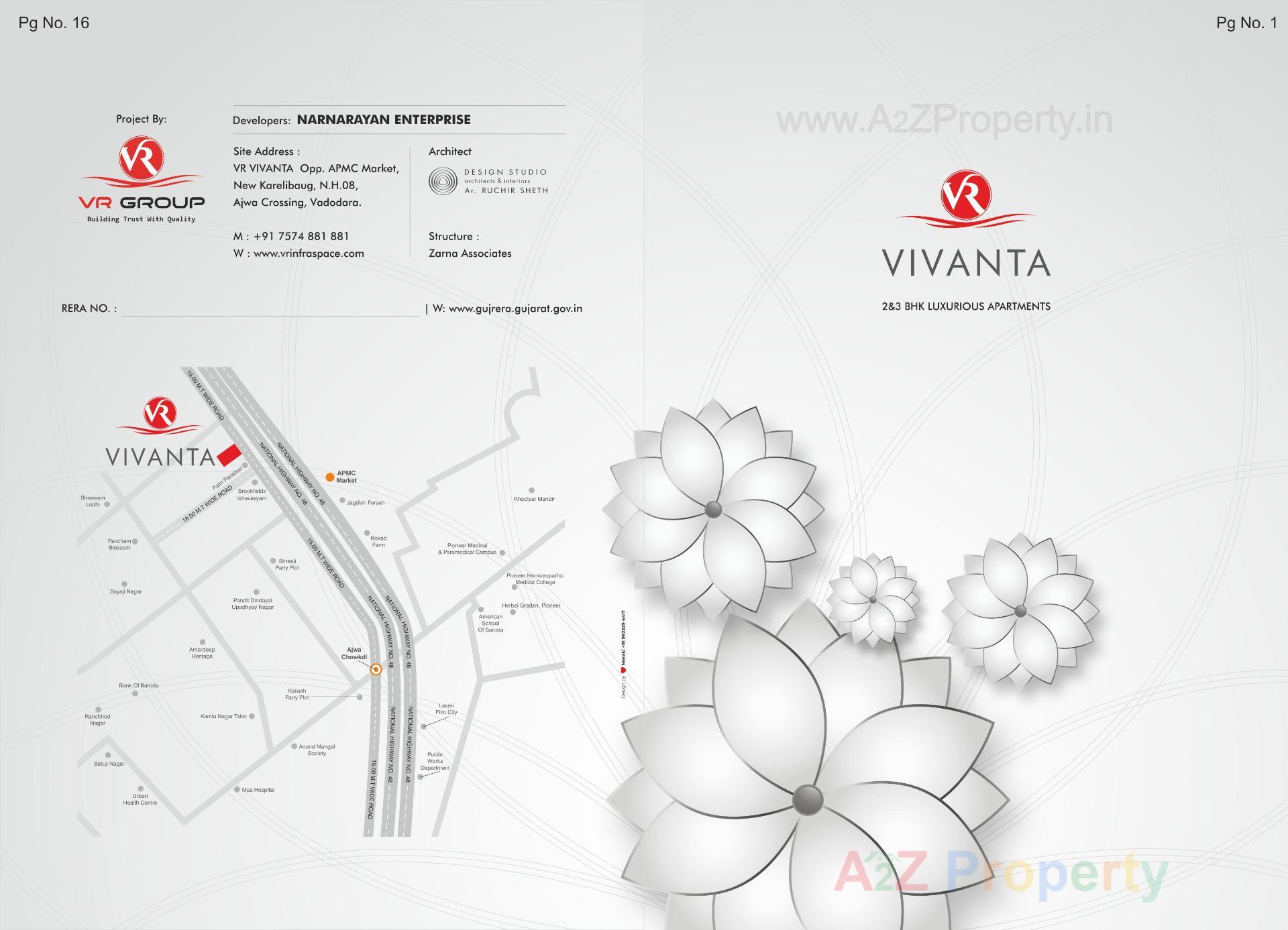  of real estate project V R Vivanta located at Sayajipura, Vadodara, Gujarat