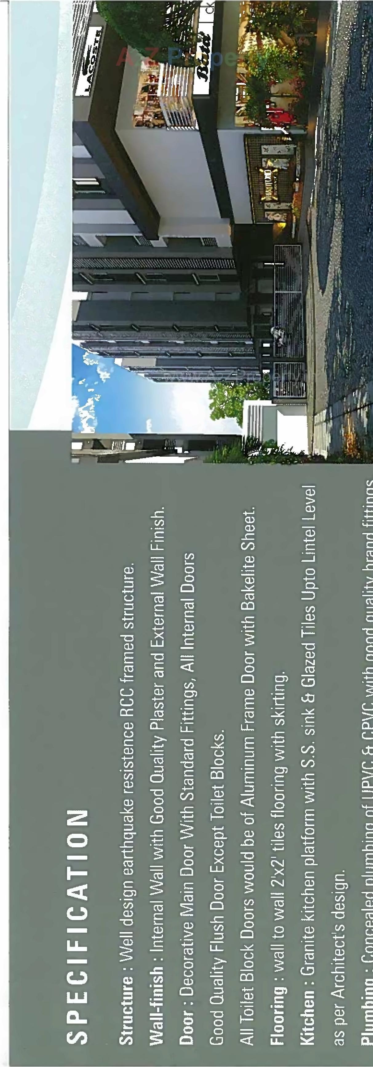 3D Elevation of real estate project Vakratund Enclave located at Kalali, Vadodara, Gujarat